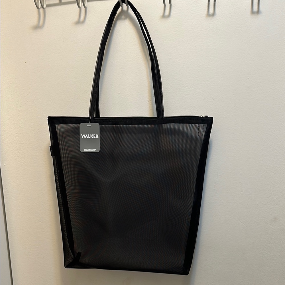Walker Black Mesh Tote Bag